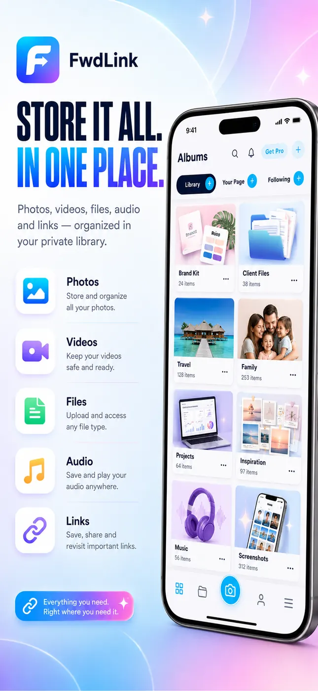 Photos and files stored together