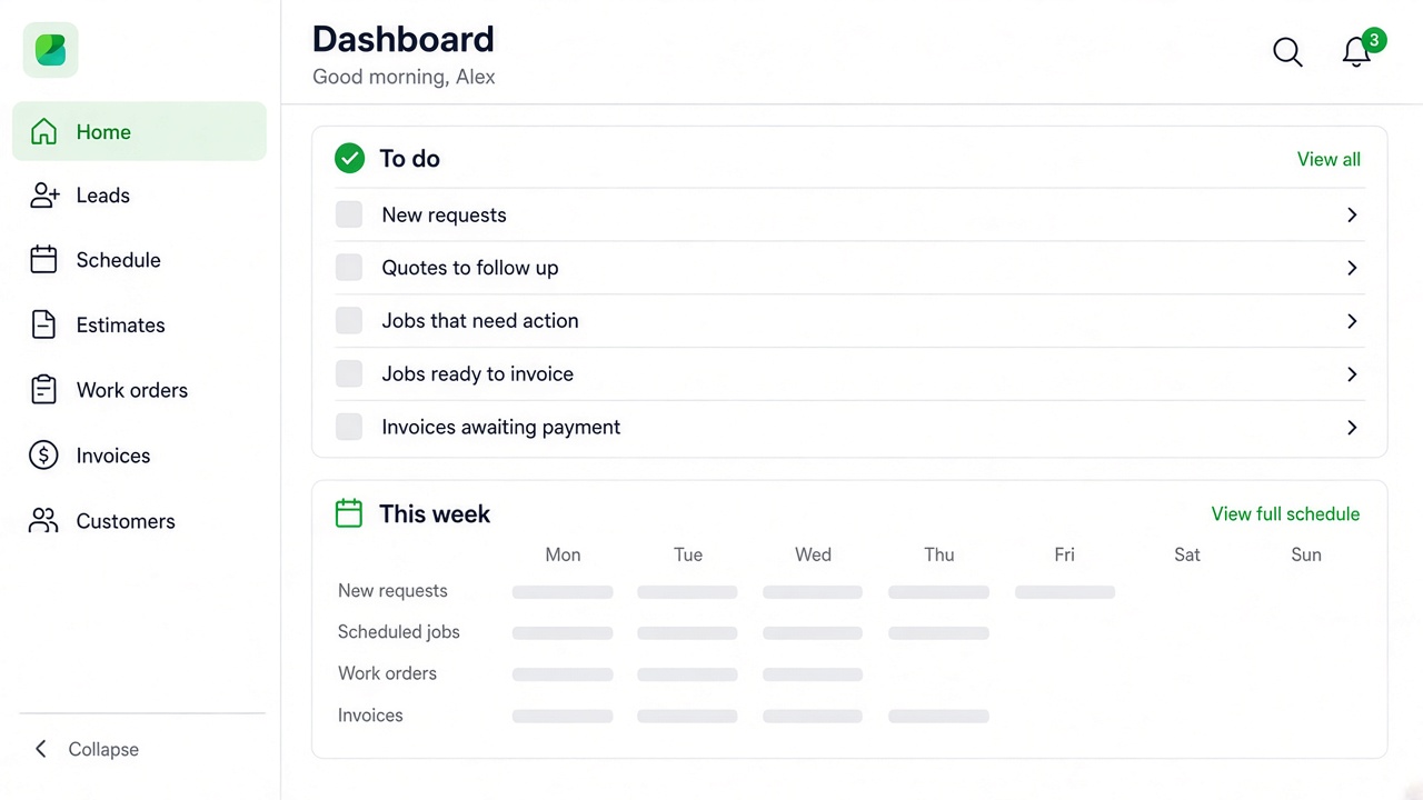 Job record holding reports and billing