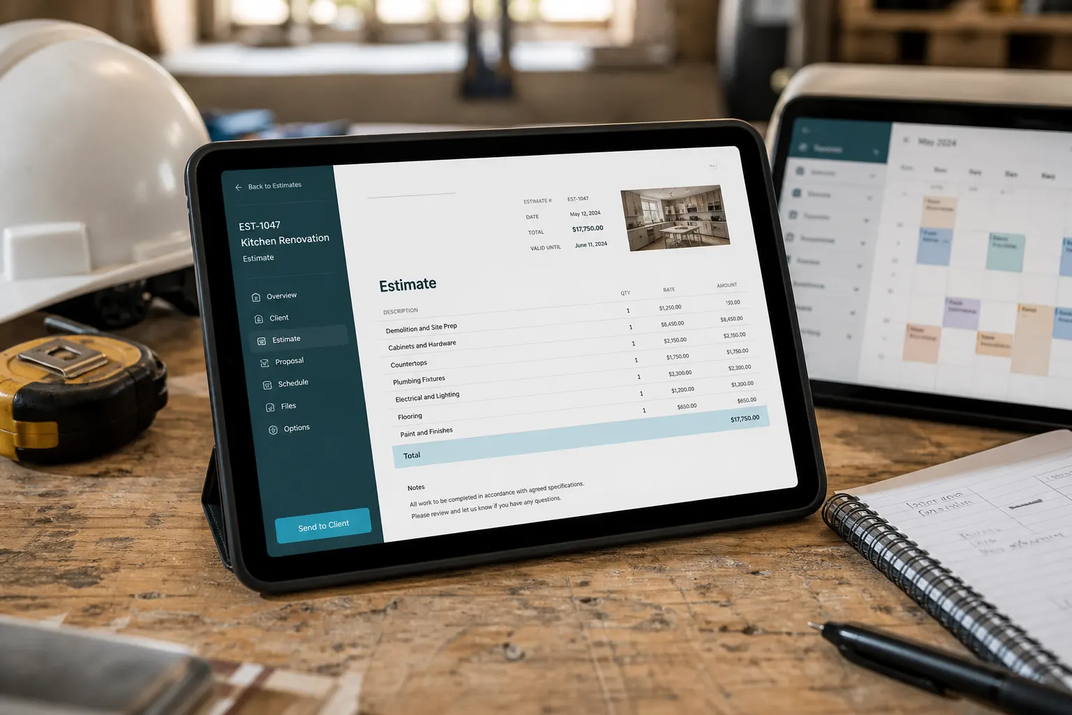 Estimate and schedule in CRM after a page lead