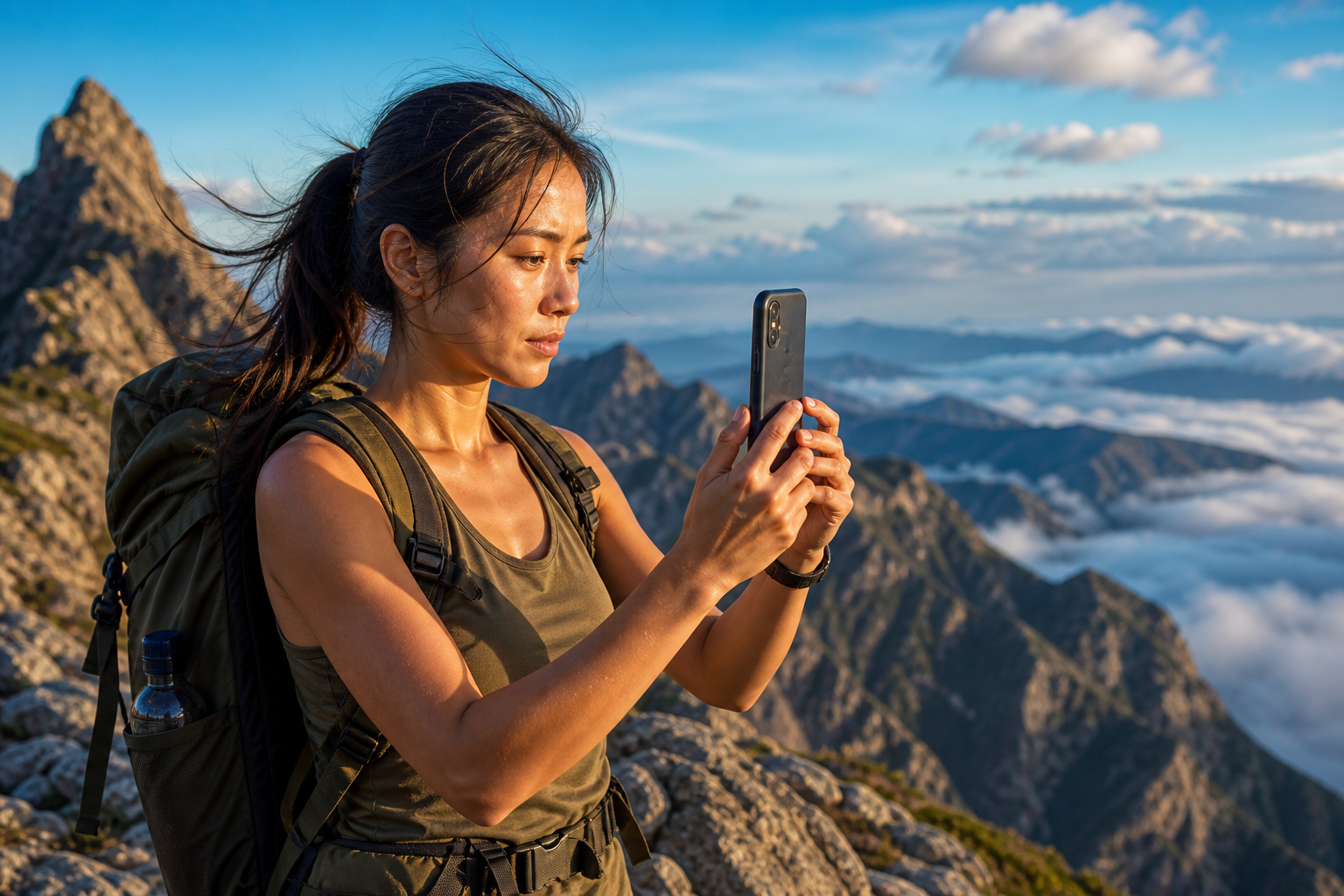Capturing a trail vista on a phone