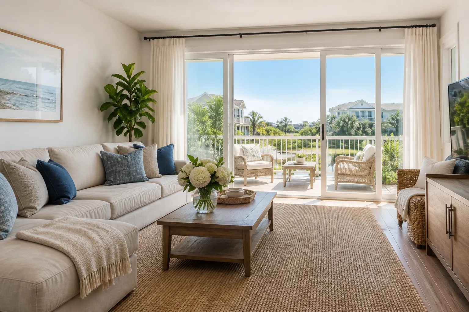 Guest-ready living room